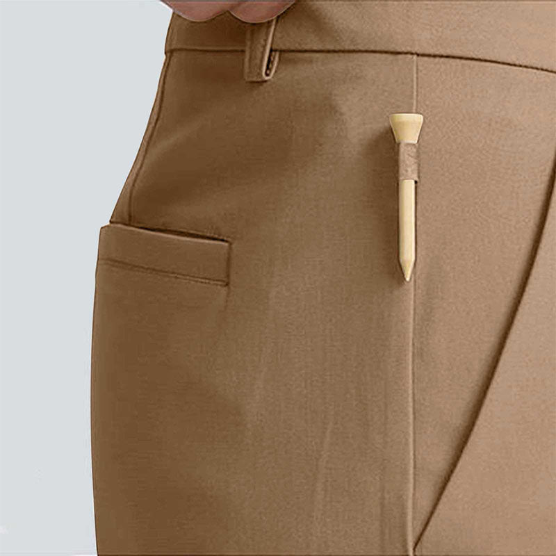 Custom Stitch Golf Shorts for Men – Khaki Quick-Dry OEM