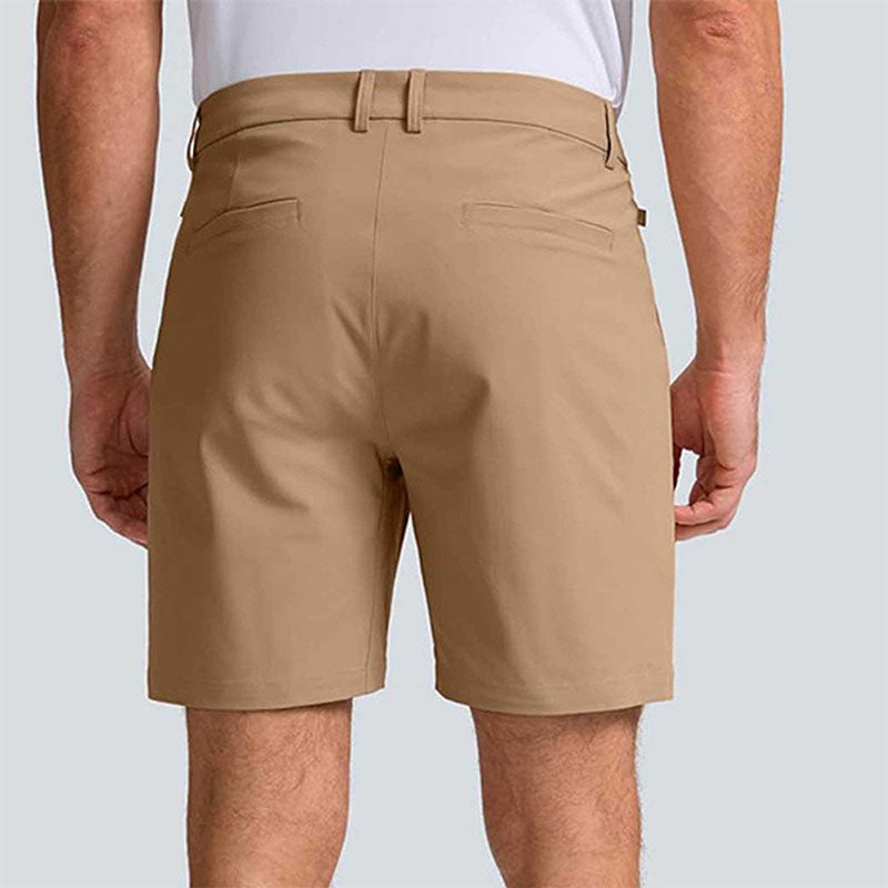 Custom Stitch Golf Shorts for Men – Khaki Quick-Dry OEM