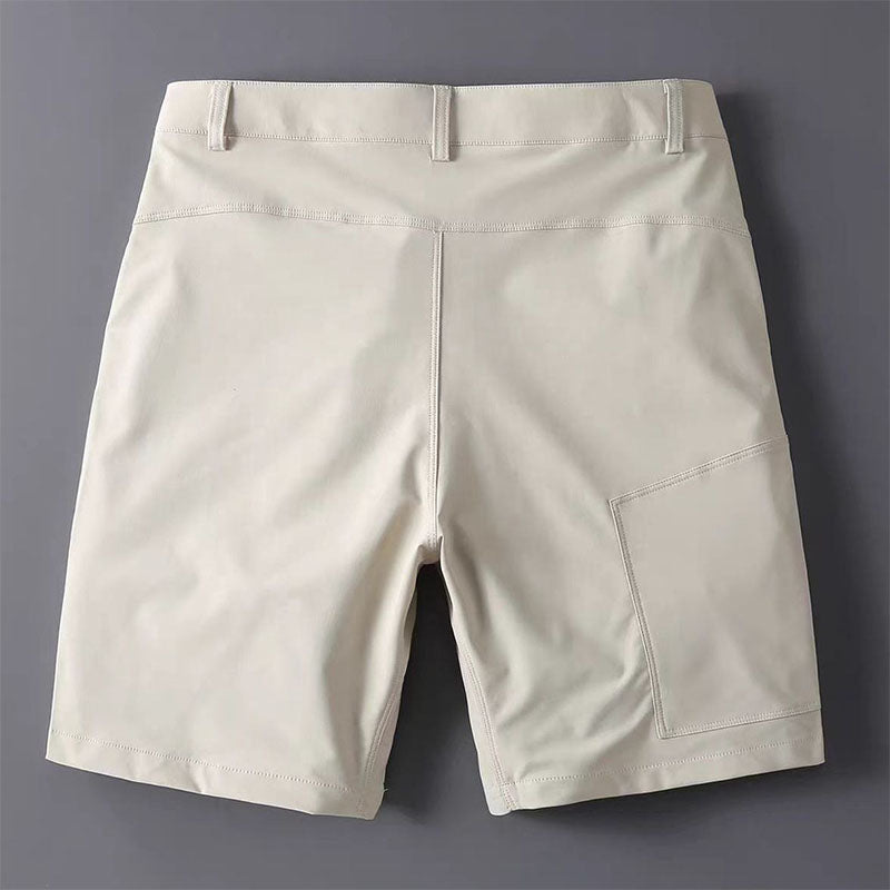 Custom Stretch Golf Shorts with Articulated Panels and Zip Pocket