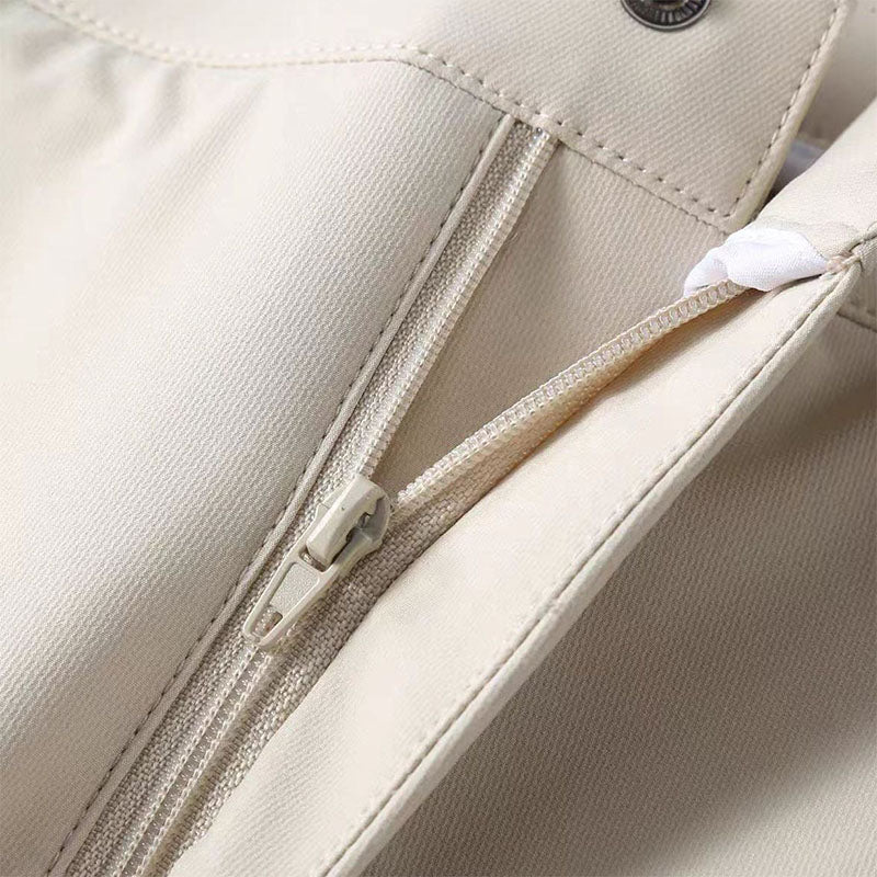 Custom Stretch Golf Shorts with Articulated Panels and Zip Pocket