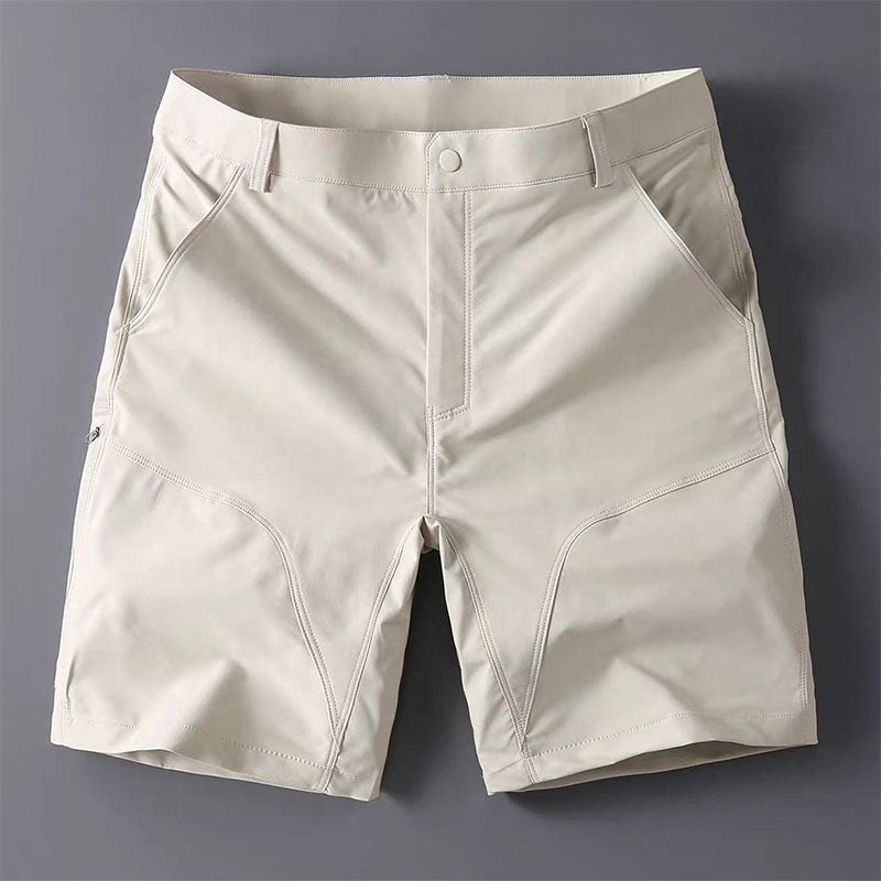 Custom Stretch Golf Shorts with Articulated Panels and Zip Pocket