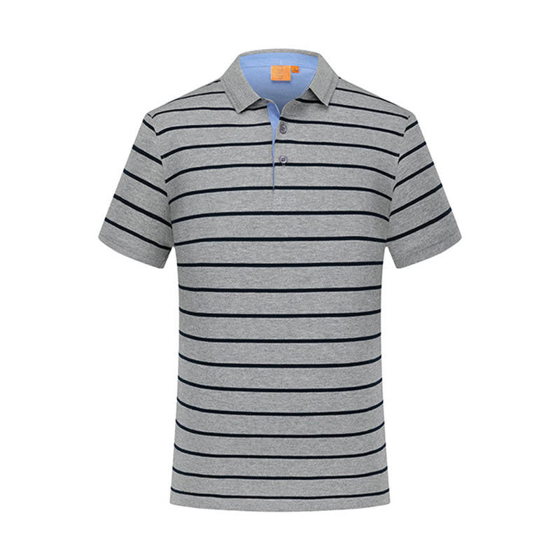 Custom Striped Golf Polo Shirts in 100% Cotton Knit