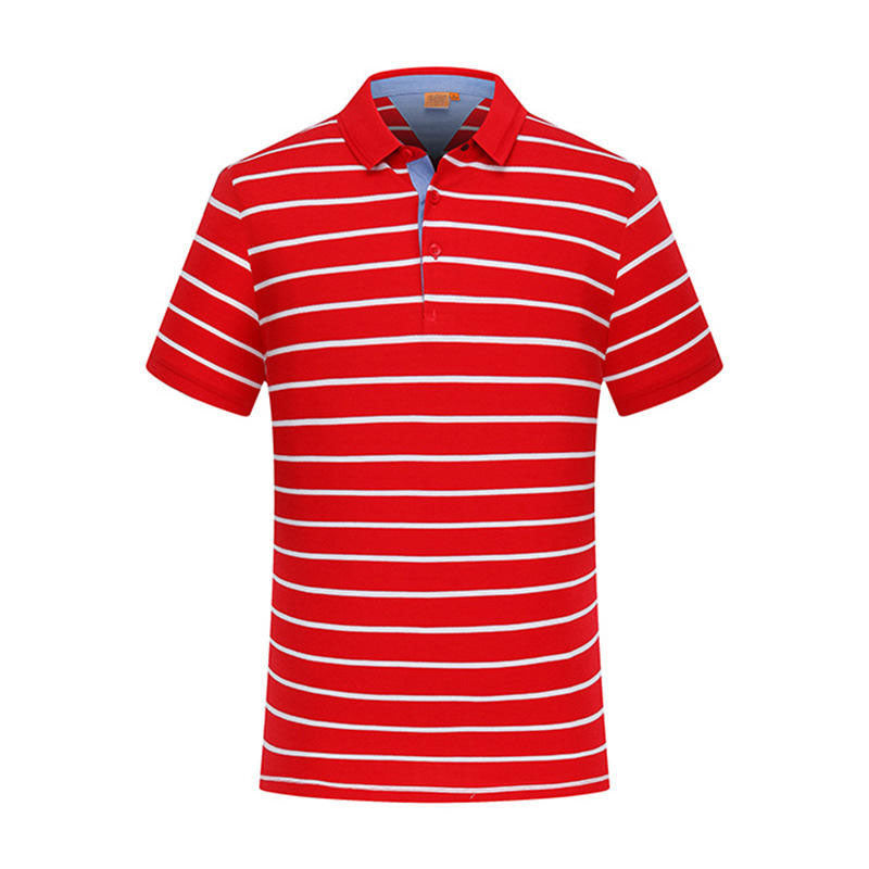 Custom Striped Golf Polo Shirts in 100% Cotton Knit