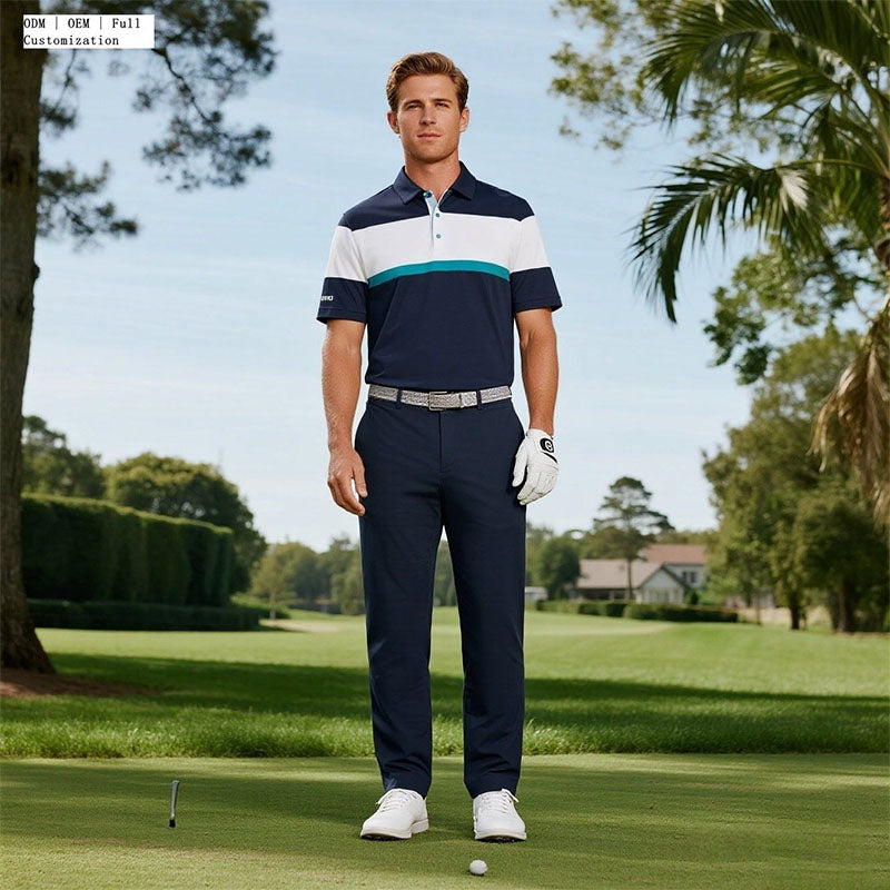 Custom Tapered Golf Pants for Men Printed Stretch OEM Factory