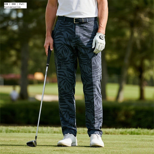 Custom Tapered Golf Pants for Men Printed Stretch OEM Factory