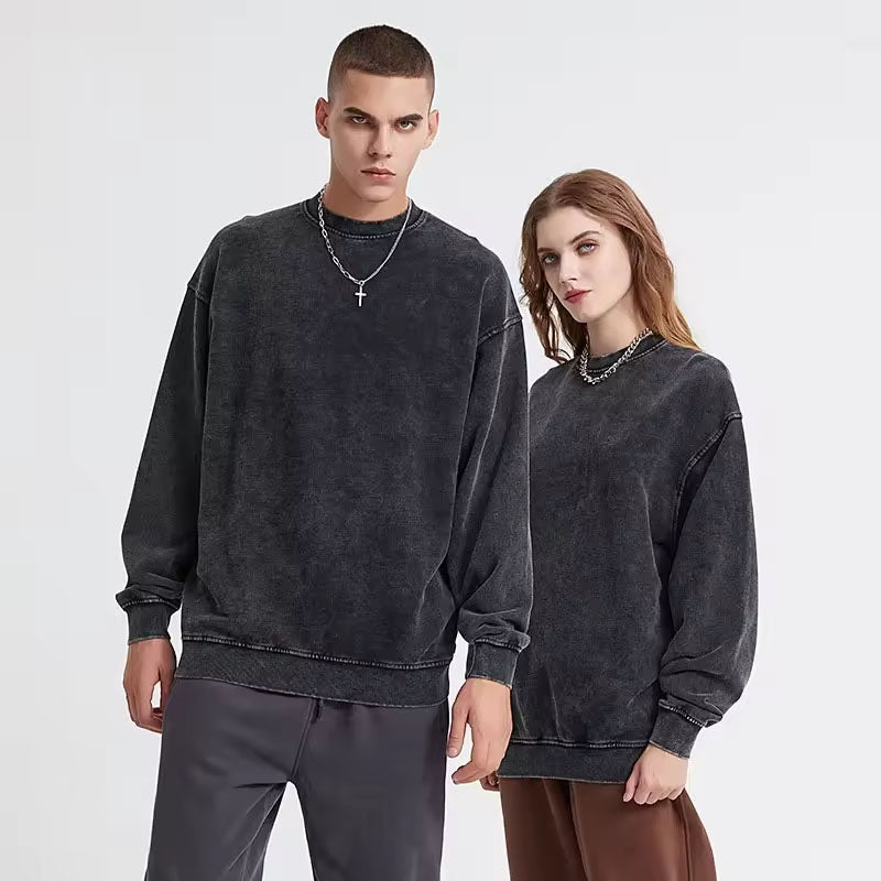 Custom Vintage Crewneck in 400 GSM Acid-Washed Cotton