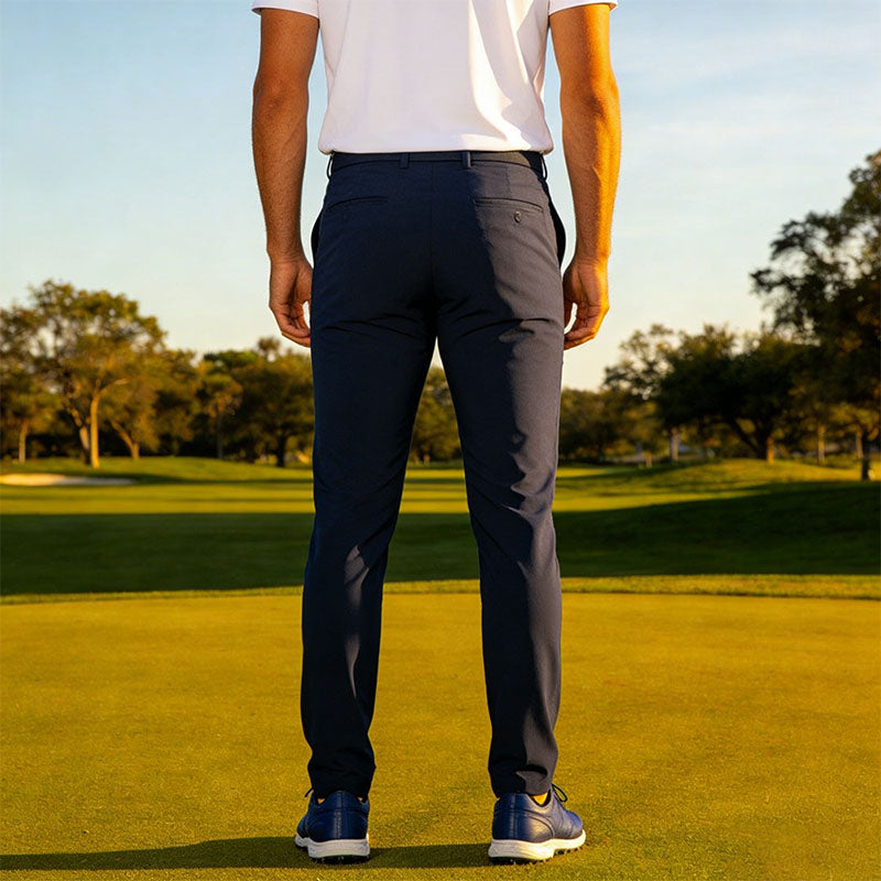 Custom Vintage Golf Pants with Retro Button-Tab Cuffs for Men