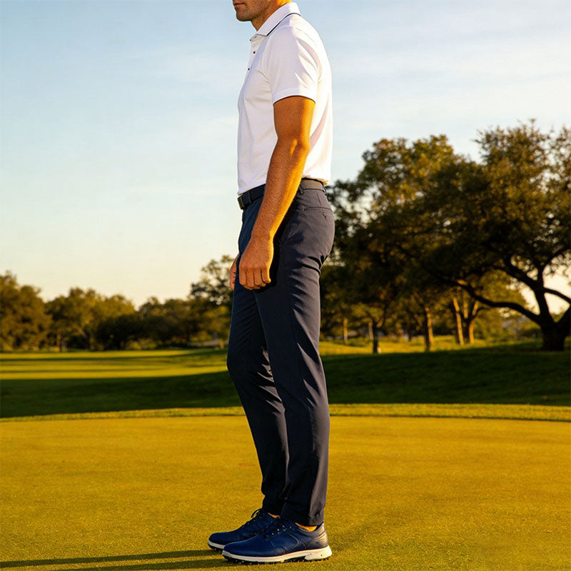 Custom Vintage Golf Pants with Retro Button-Tab Cuffs for Men
