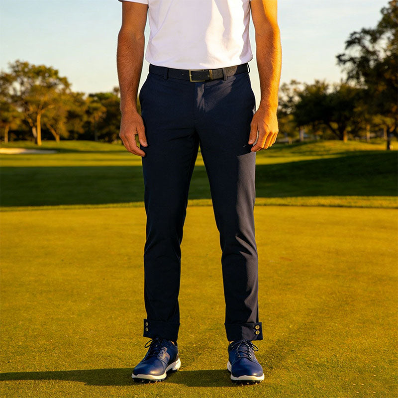 Custom Vintage Golf Pants with Retro Button-Tab Cuffs for Men