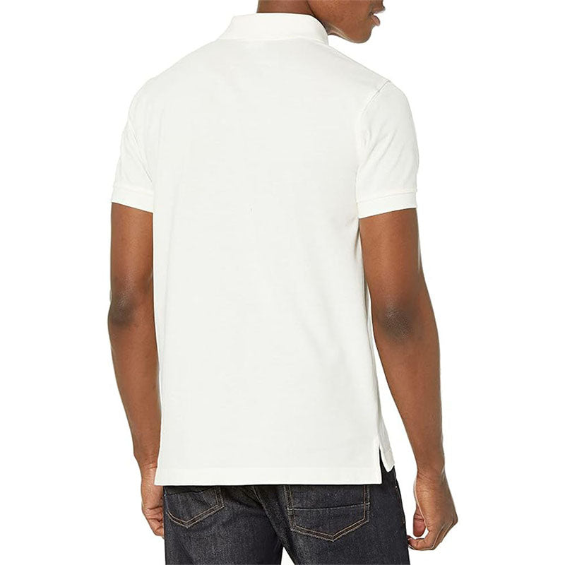 Custom White Golf Polo Mens in 220 GSM Cotton Blend
