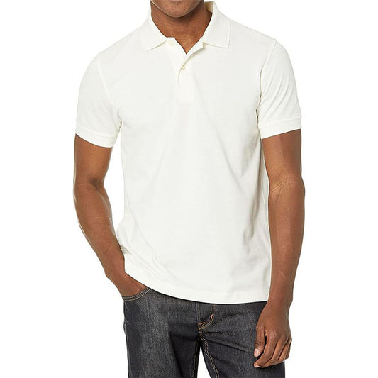 Custom White Golf Polo Mens in 220 GSM Cotton Blend