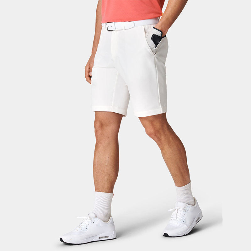 Custom White Men’s Bermuda Golf Shorts – OEM Quick-Dry Style
