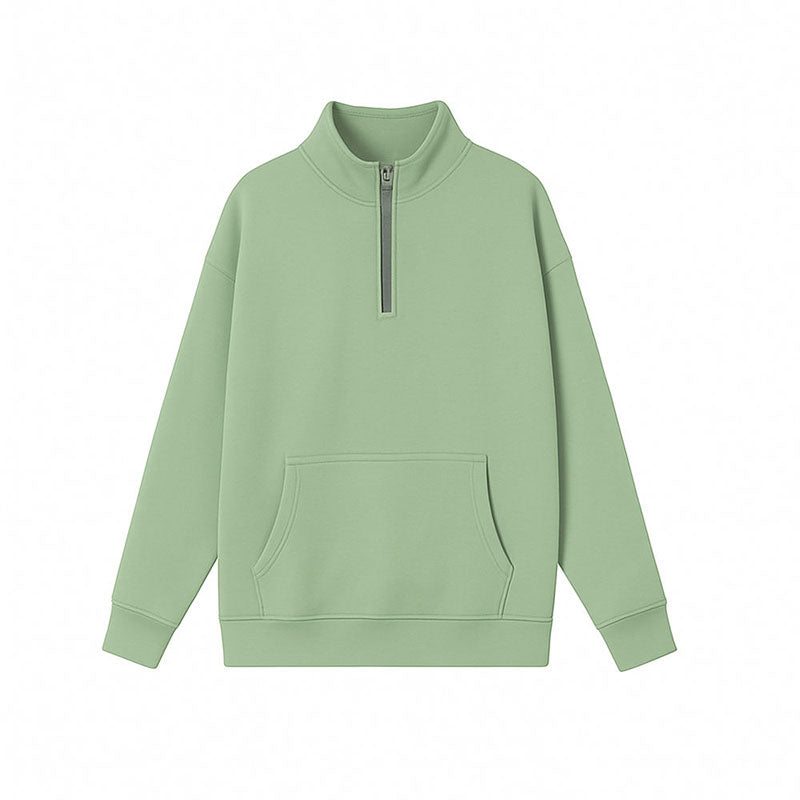 Custom women's 1 4 zip pullover with Kangaroo Pocket