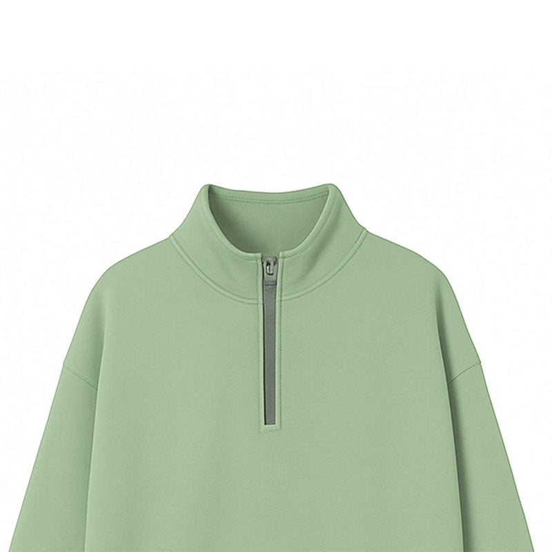 Custom women's 1 4 zip pullover with Kangaroo Pocket
