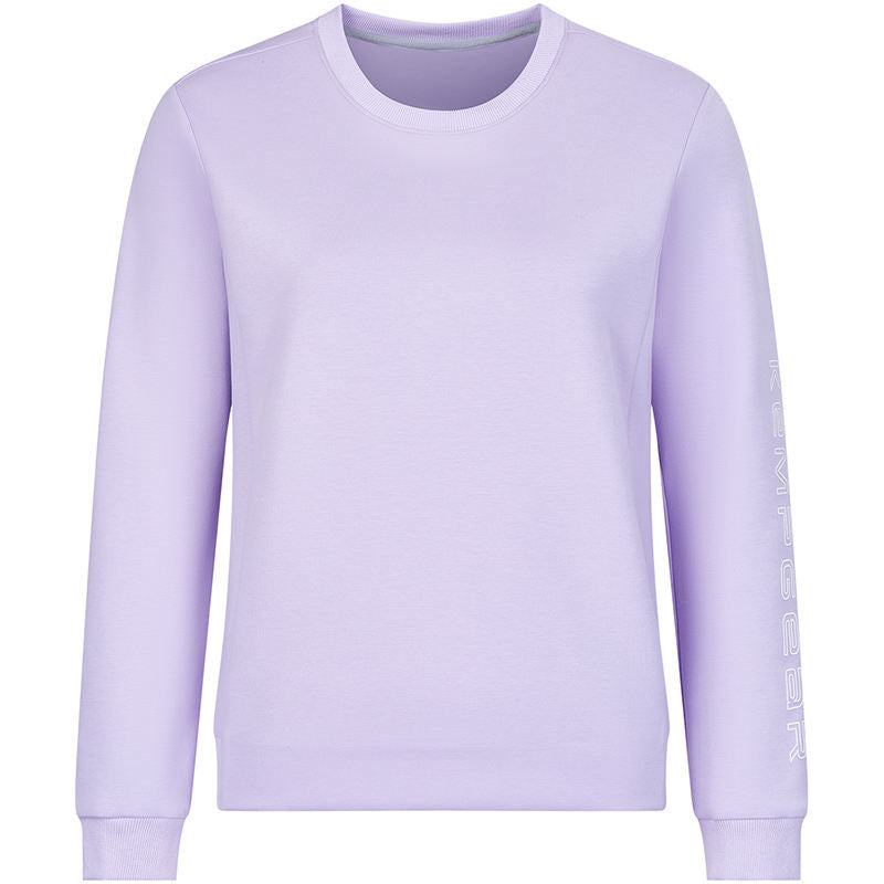 Custom Womens Crewneck Sweatshirt with Side Pockets and Sleeve Logo