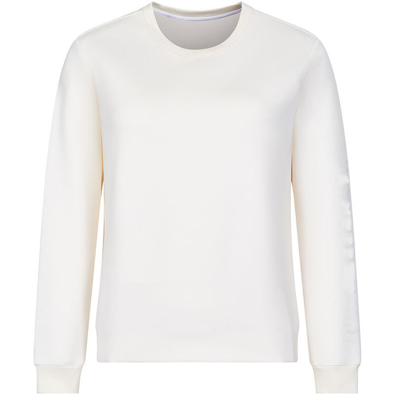 Custom Womens Crewneck Sweatshirt with Side Pockets and Sleeve Logo