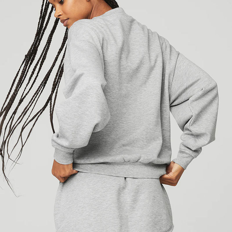 Custom Women’s Drop Shoulder Crewneck Sweatshirt Manufacturer