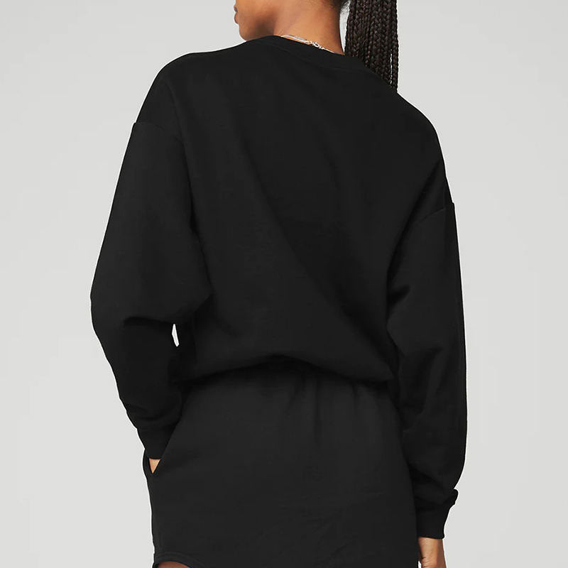 Custom Women’s Drop Shoulder Crewneck Sweatshirt Manufacturer