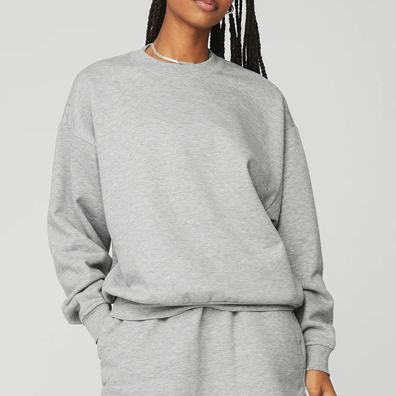 Custom Women’s Drop Shoulder Crewneck Sweatshirt Manufacturer