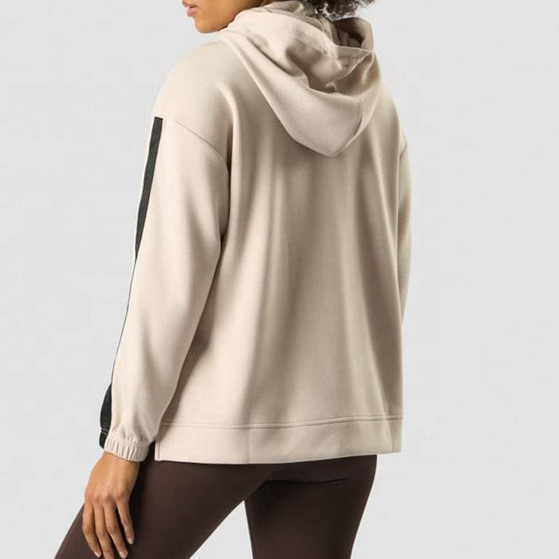 Custom Womens Golf Hoodies with Contrast Sleeve Stripes