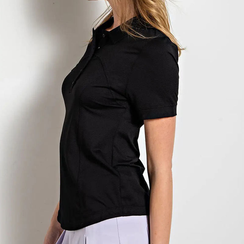 Custom Womens Golf Polo Shirts with Scalloped Collar