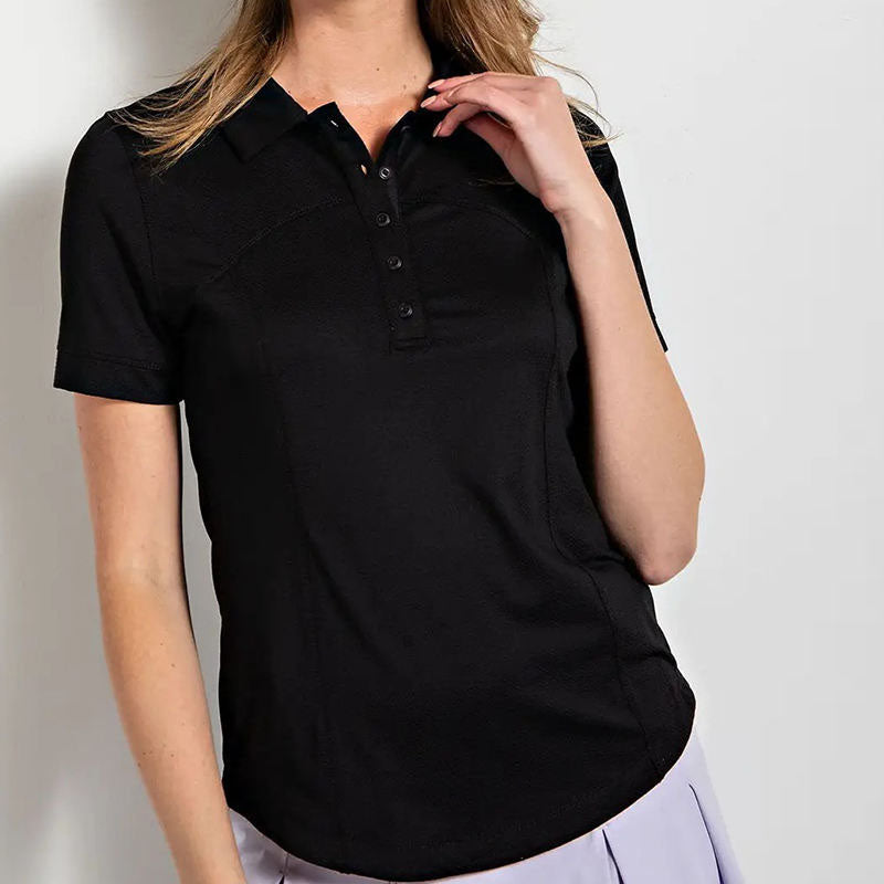 Custom Womens Golf Polo Shirts with Scalloped Collar