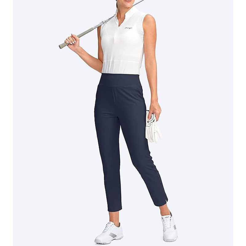 Custom Womens Petite Golf Pants with Short Inseam and Zip Pockets