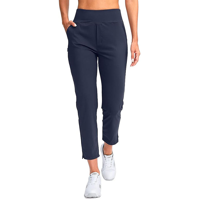 Custom Womens Petite Golf Pants with Short Inseam and Zip Pockets
