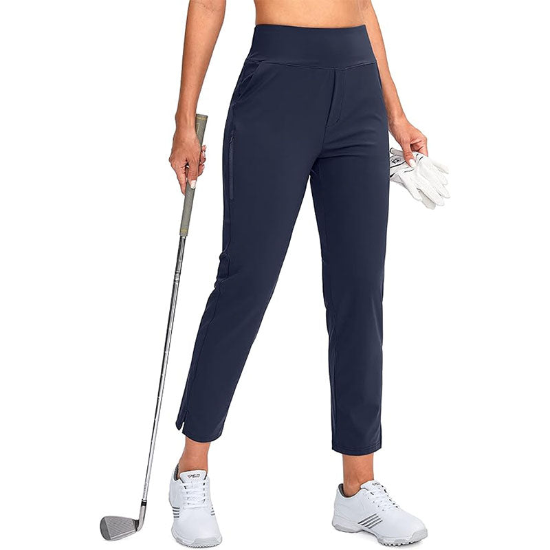 Custom Womens Petite Golf Pants with Short Inseam and Zip Pockets