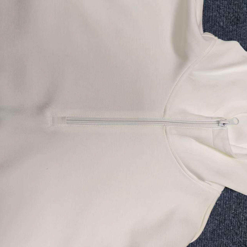 Custom Women’s Quarter-Zip Golf Hoodie in 340 GSM Cotton Blend