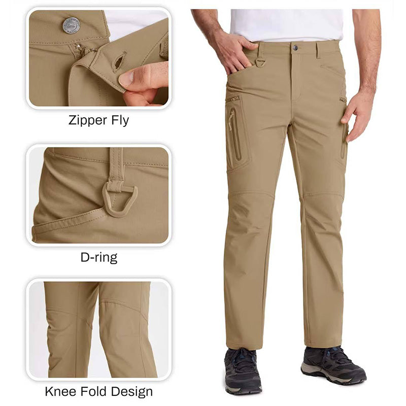 Men’s Quick-Dry Stretch Fishing Pants with Zipper Cargo Pockets | OEM/ODM