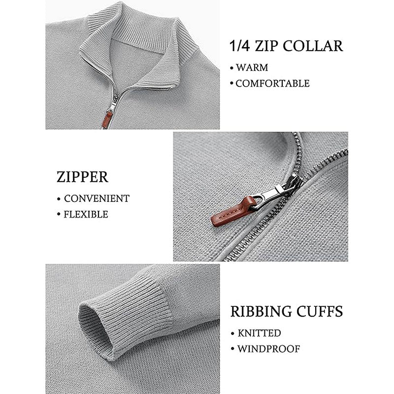 Custom Cotton Fleece 1/4 Zip Pullover Regular Fit for Men
