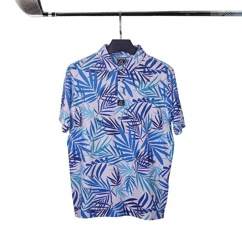 Funny Golf Polo Shirts, 180gsm Quick-Dry Stretch Jersey, All-Over Digital Print, OEM