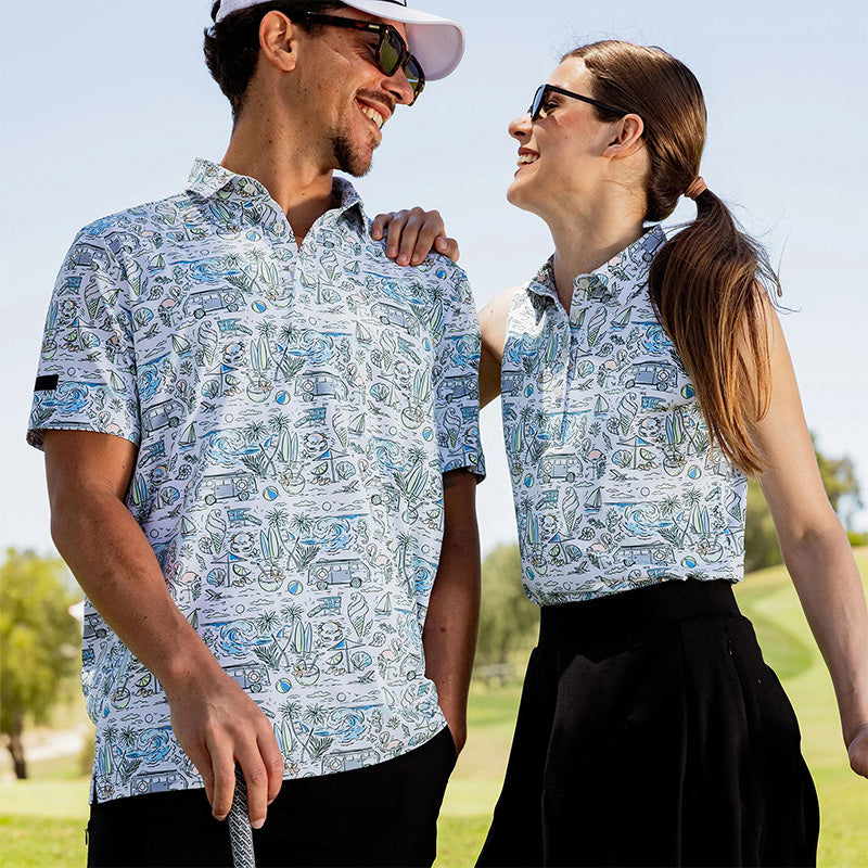 Quick-Dry Digital Print Golf Polo Shirt, 160gsm 88/12 Poly-Spandex (OEM)