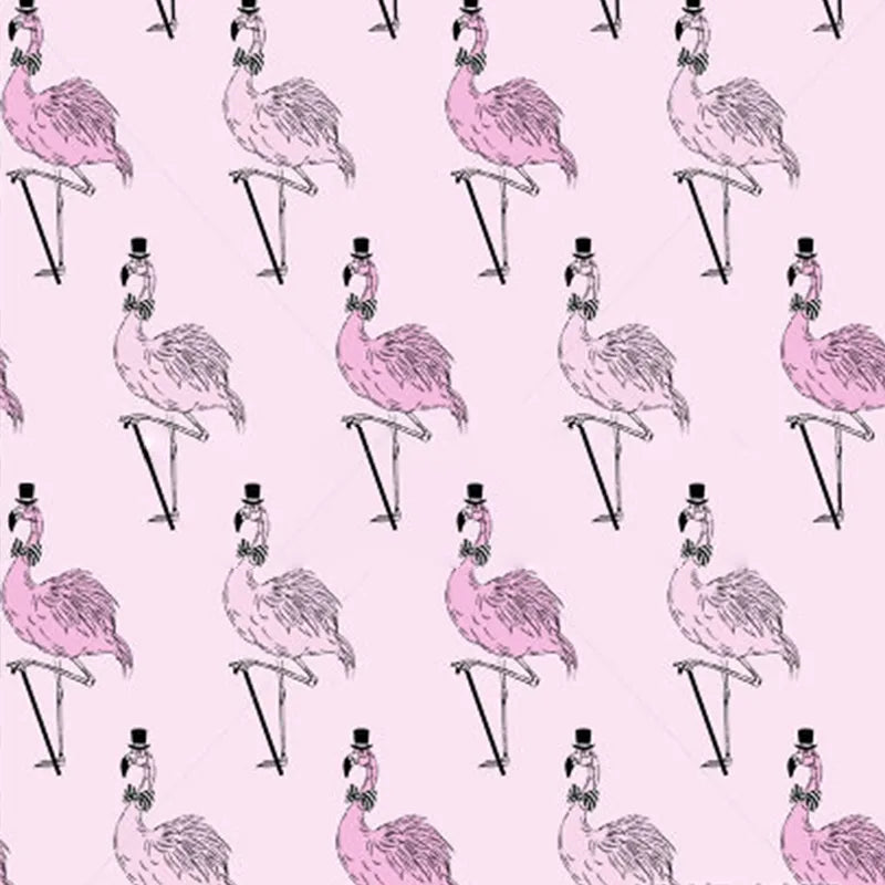 Flamingo Pattern 5 - Chic Flamingo Print with Top Hats