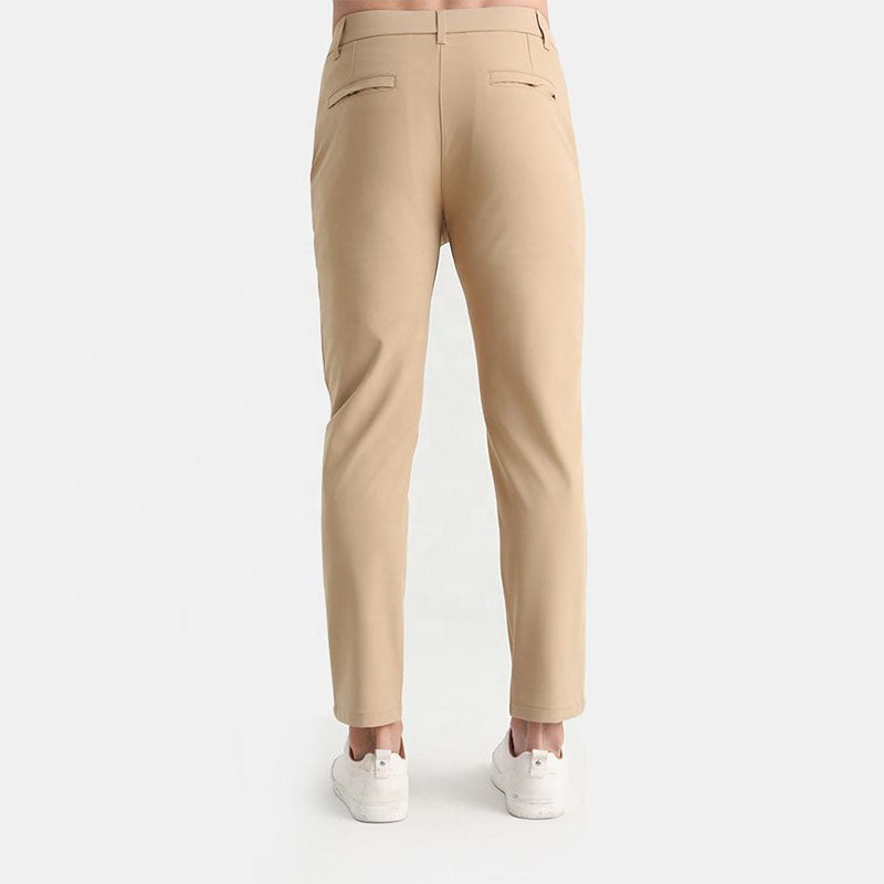 Lightweight Khaki Golf Pants with Quick-Dry Stretch Comfort