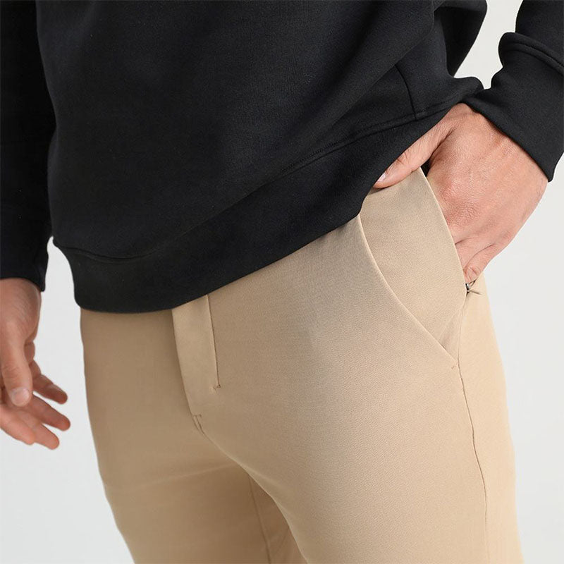 Lightweight Khaki Golf Pants with Quick-Dry Stretch Comfort