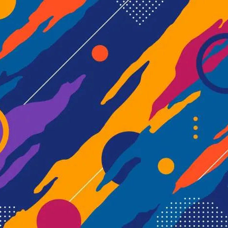 Impressionist Pattern 3 - Vibrant Abstract Colorful Geometric Pattern