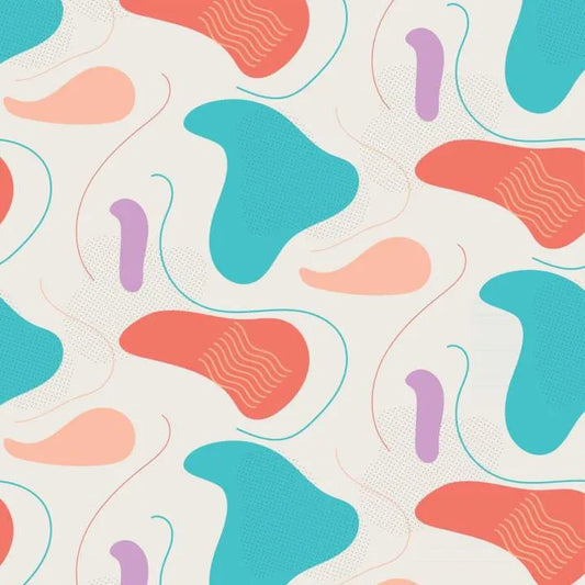 Impressionist Pattern 4 - Abstract Organic Shapes with Pastel Colors