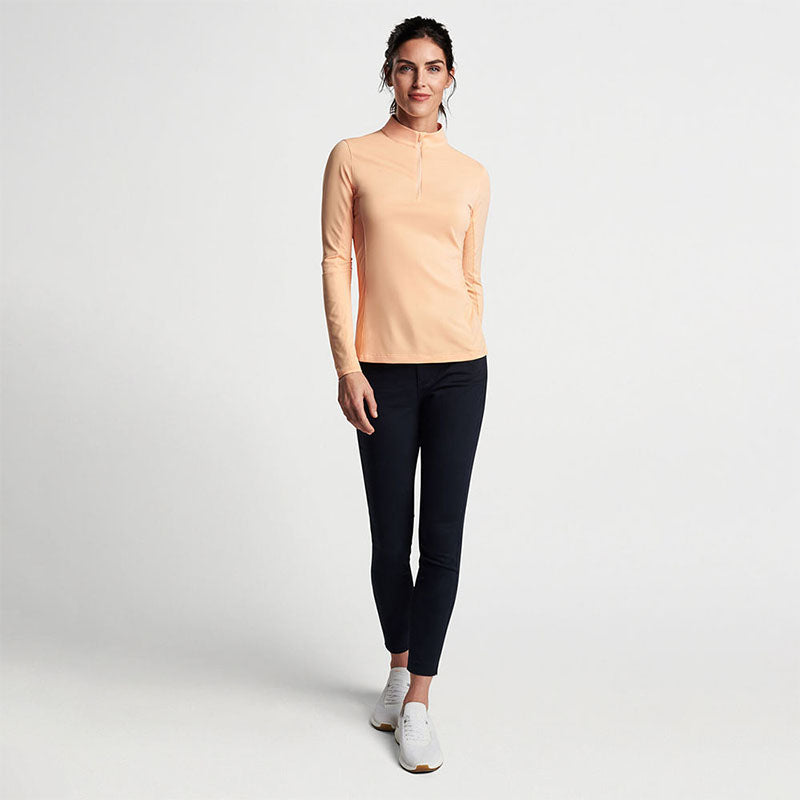 Ladies 1/4 Zip Pullover Long Sleeve Quick-Dry Jersey Performance Top