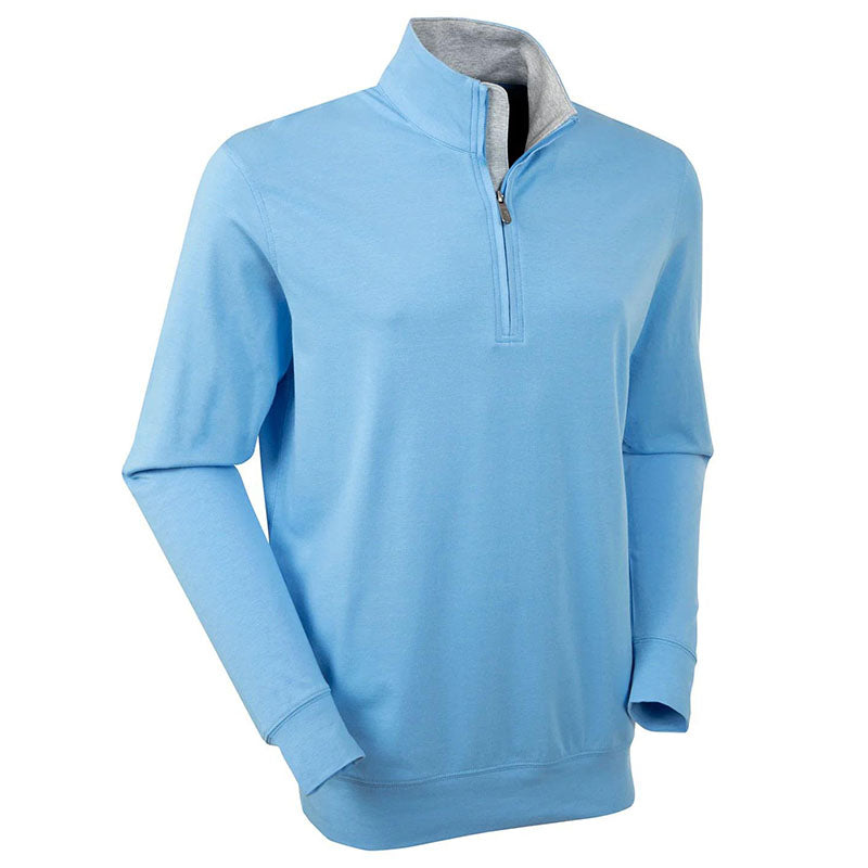 Men’s Lightweight 1/4 Zip Pullover Slim Fit Cotton Blend Layer