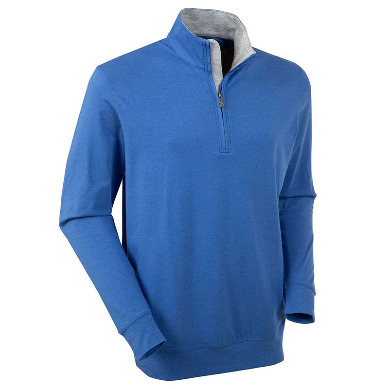 Men’s Lightweight 1/4 Zip Pullover Slim Fit Cotton Blend Layer