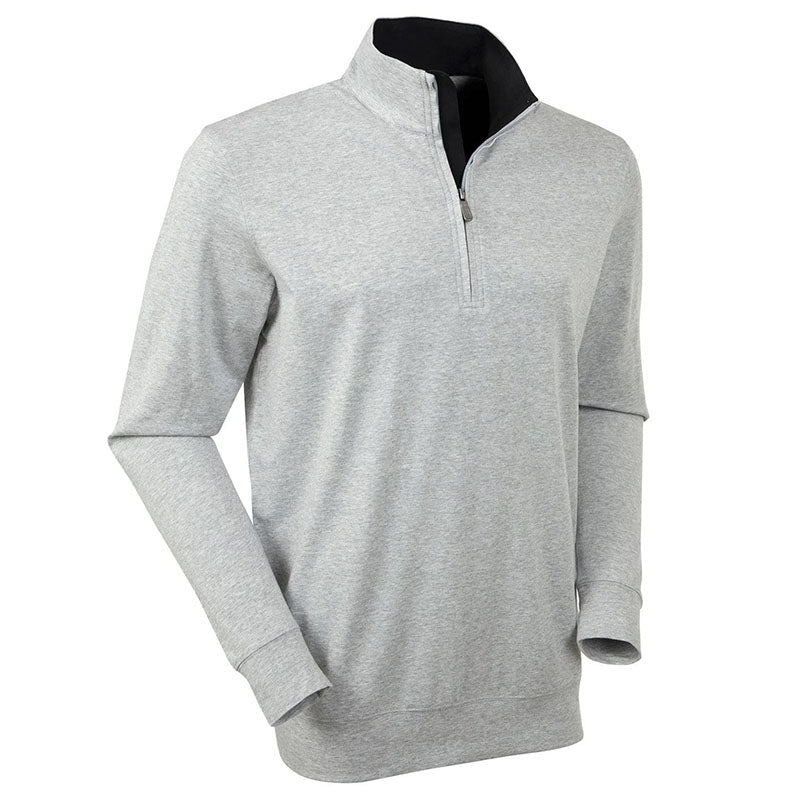 Men’s Lightweight 1/4 Zip Pullover Slim Fit Cotton Blend Layer