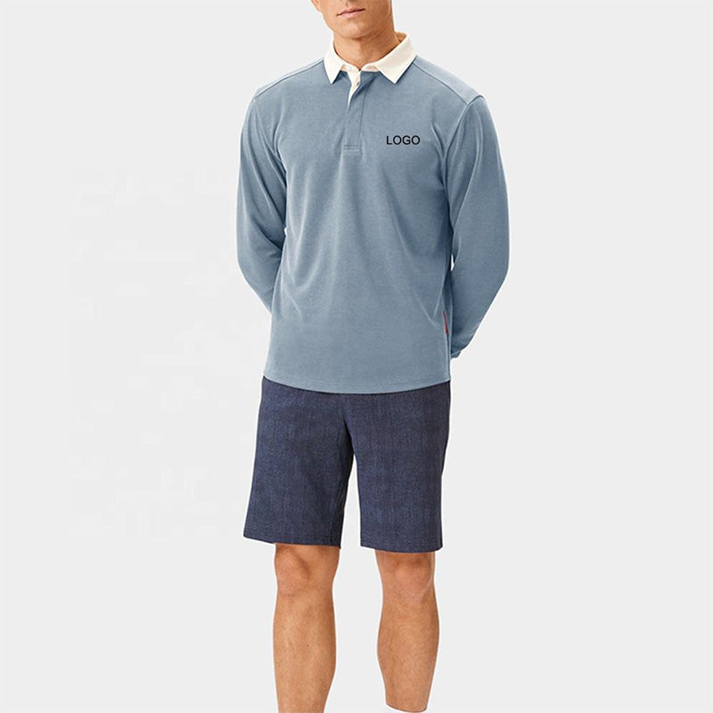 Quick-Dry Long Sleeve Golf Polo, 180gsm Jersey, Embroidered Logo (OEM)