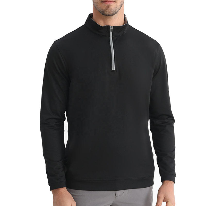 Men’s 1/4 Zip Fleece Pullover Slim Fit Breathable Polyester Spandex Top