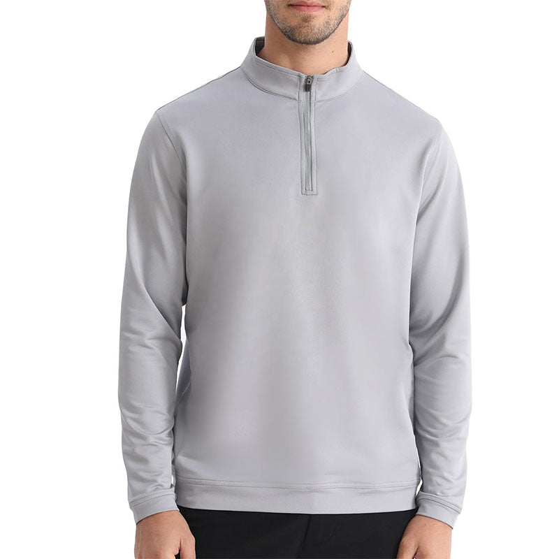Men’s 1/4 Zip Fleece Pullover Slim Fit Breathable Polyester Spandex Top
