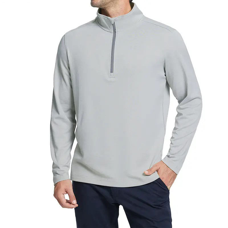 Men’s 1/4 Zip Golf Pullover Classic Solid Quick-Dry Regular Fit Top