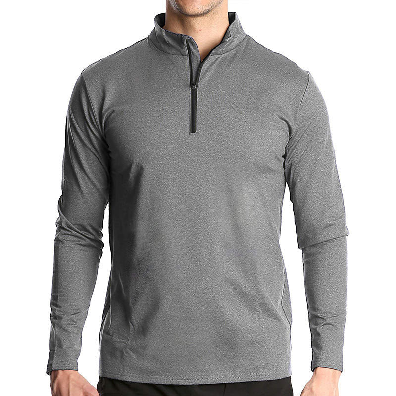 Men’s 1/4 Zip Pullover Quick-Dry 180GSM Polyester Slim Fit Top