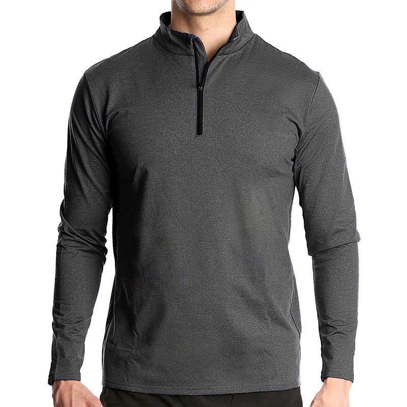 Men’s 1/4 Zip Pullover Quick-Dry 180GSM Polyester Slim Fit Top