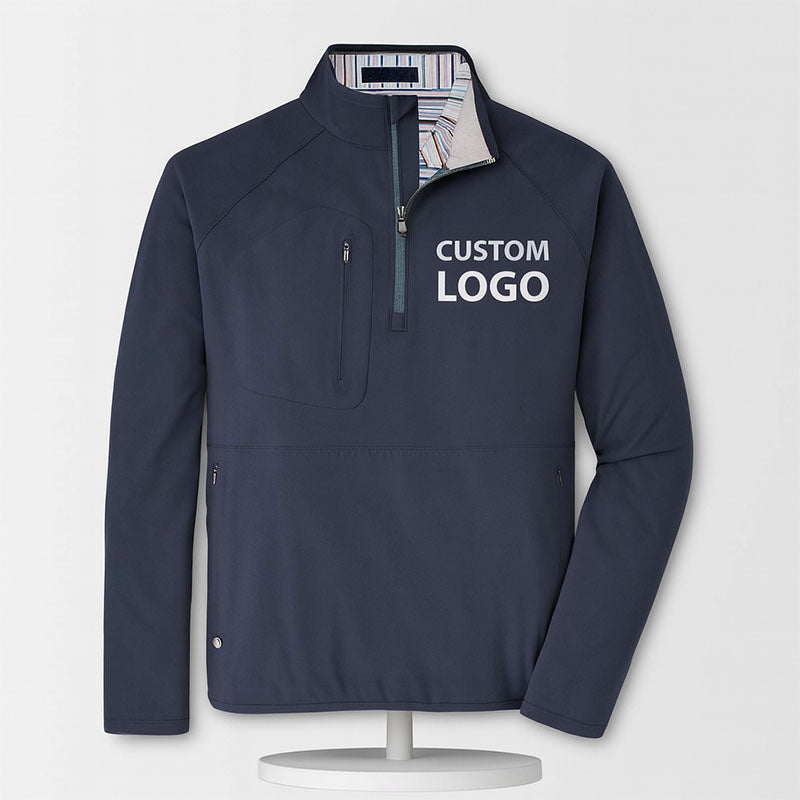 Men’s 1/4 Zip Pullover Sweater Cotton Blend Utility Pocket Slim Fit Top